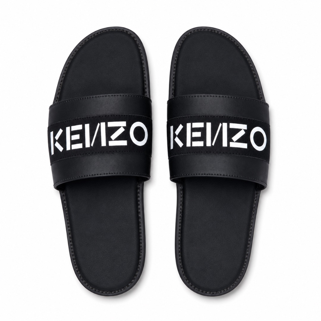 Luxury Black Signature Logo Comfort Slide Sandals