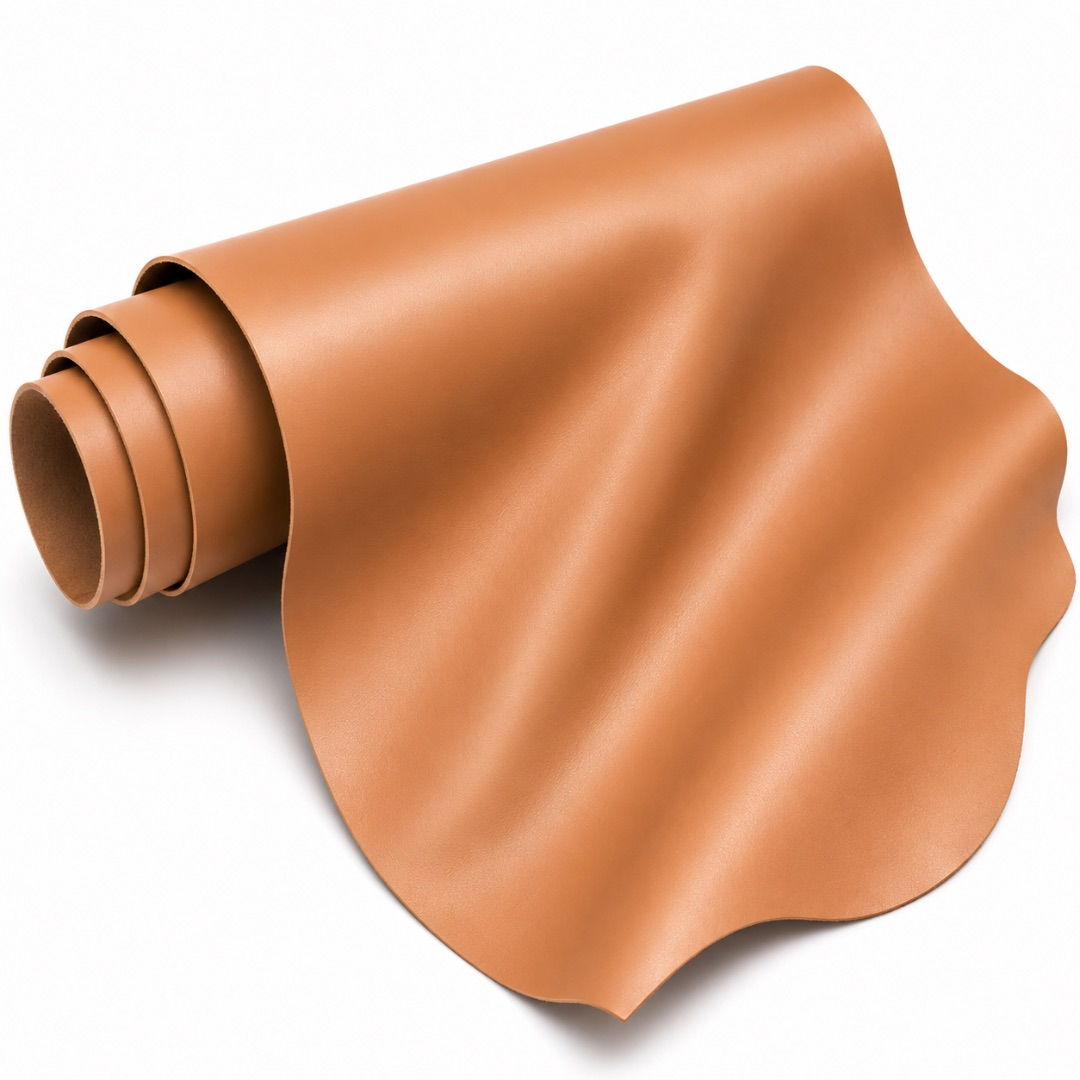 Premium Camel Tan Synthetic Leather Material