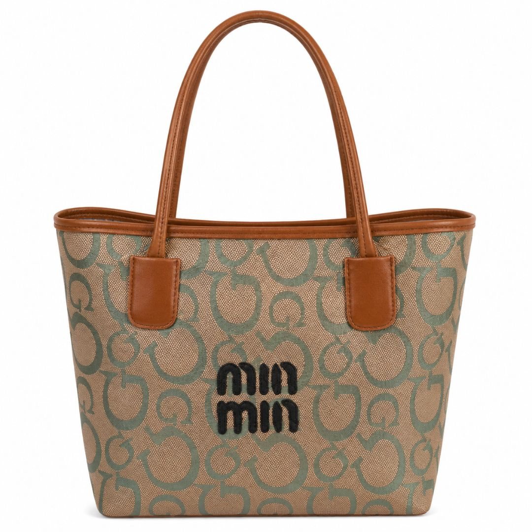 Elegant Monogram Canvas Tote Bag
