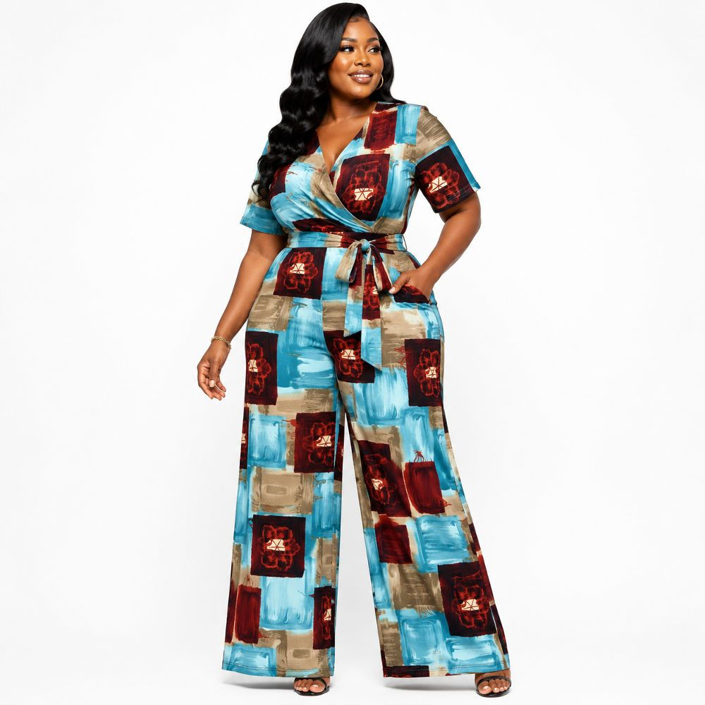 Abstract Multicolor Pattern Ankara Fabric