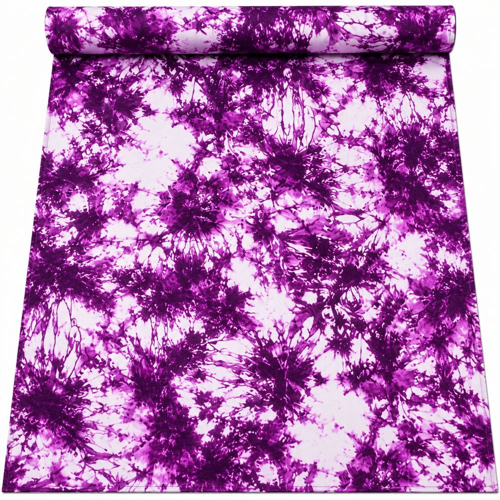 Purple and White Adire Tie Dye Fabric