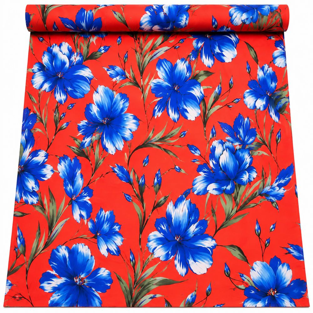 Coral Floral Ankara Fabric