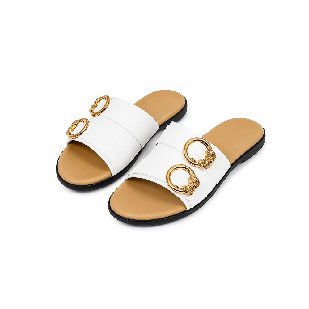 Womens Double Strap Buckle Sandals