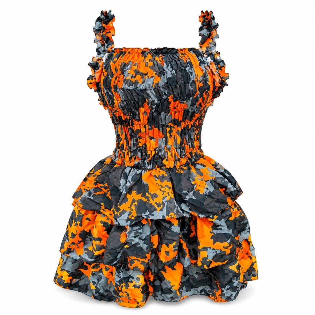 Quality Women  Smocked Ruffle Mini Dress
