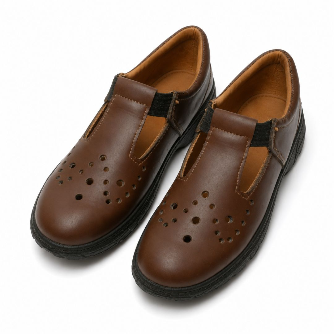 Quality Children Brown Kortina School Shoes
