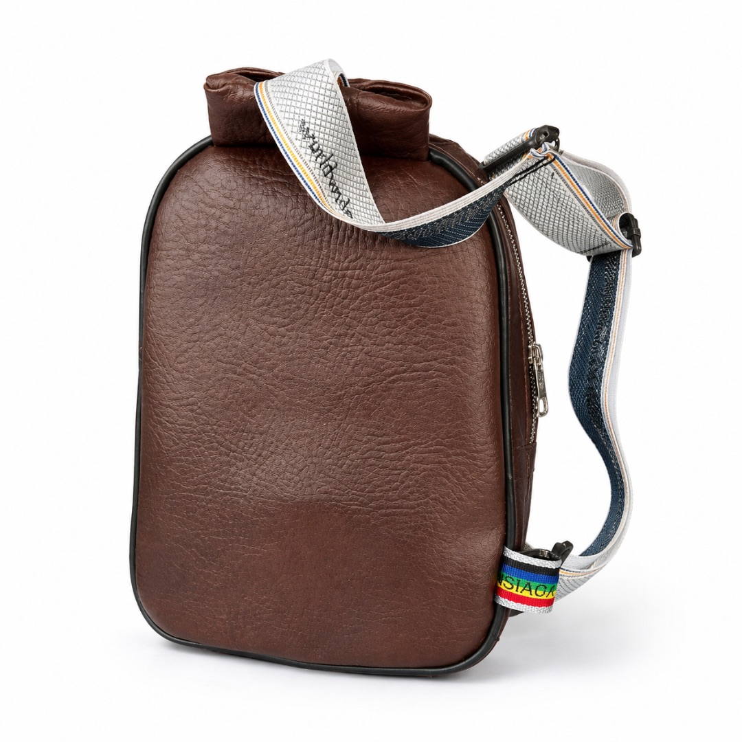 Compact Multi Pocket Sling Bag with Floral Panel