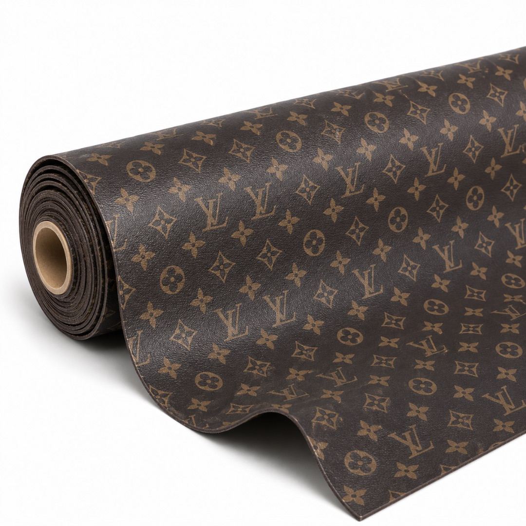 Monogrammed Coated Fashion Canvas and Synthetic Leather Material
