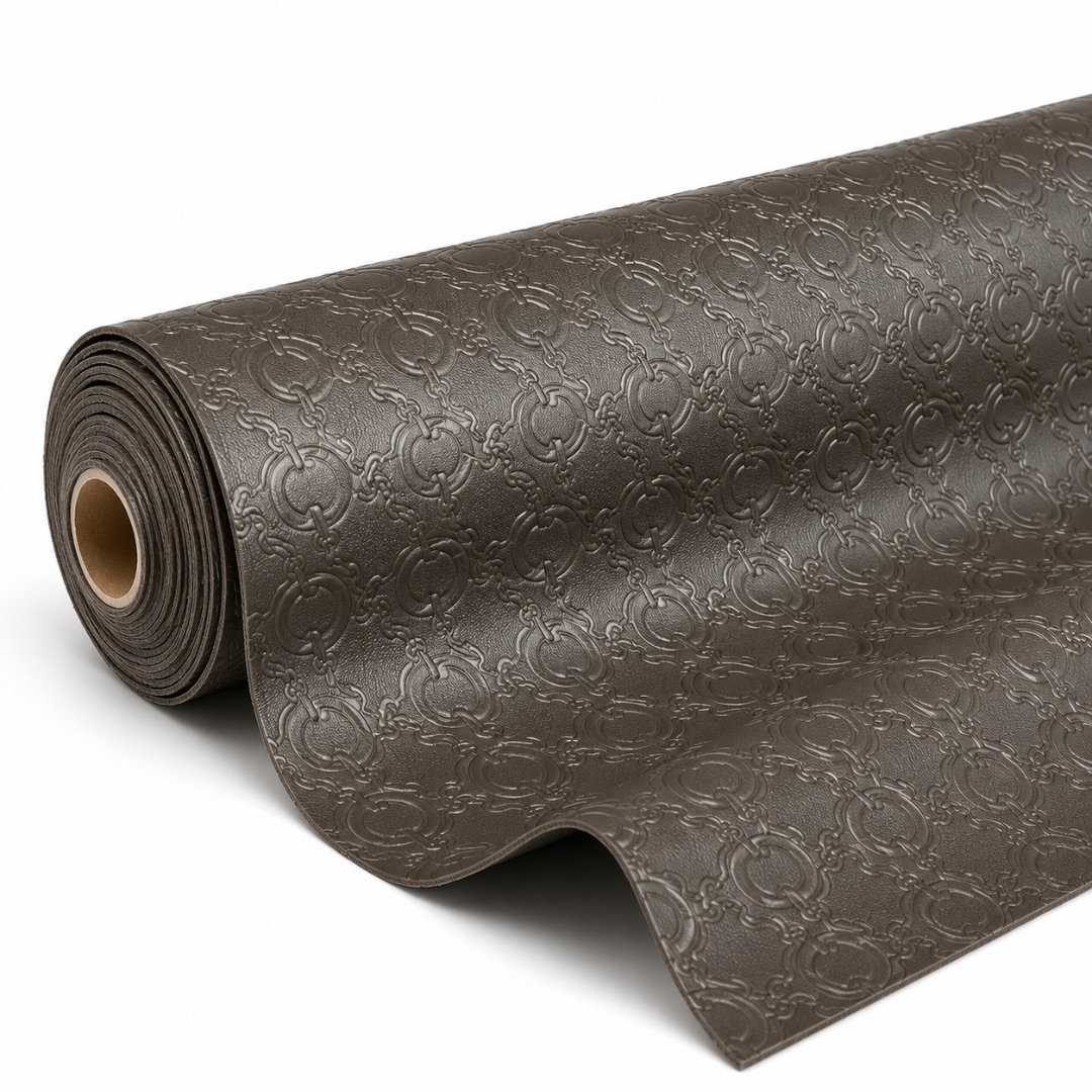 Charcoal Embossed Chain Pattern Apparel and Accessory Fabric