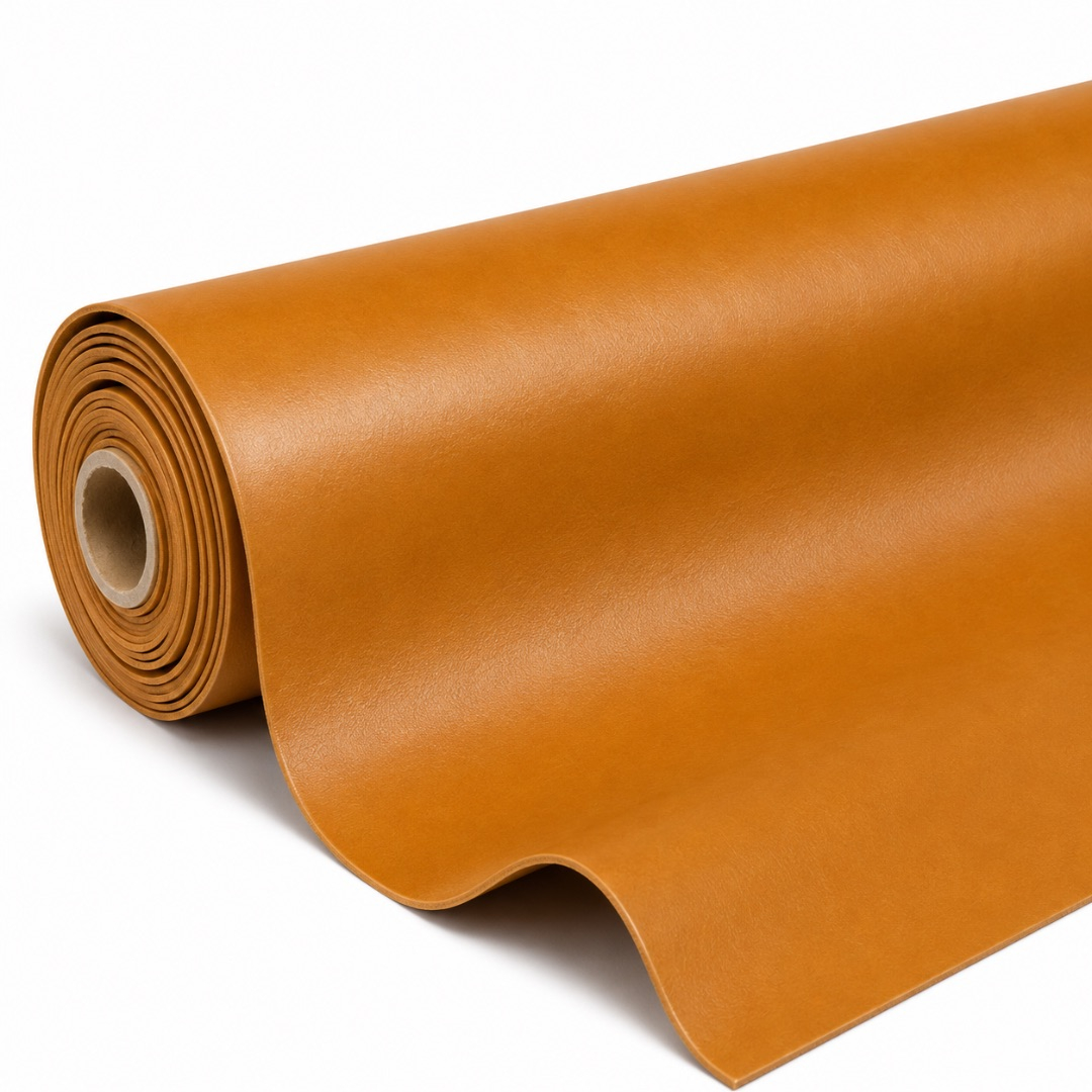 Tan Vegan Leather Smooth Grain Material Sheet