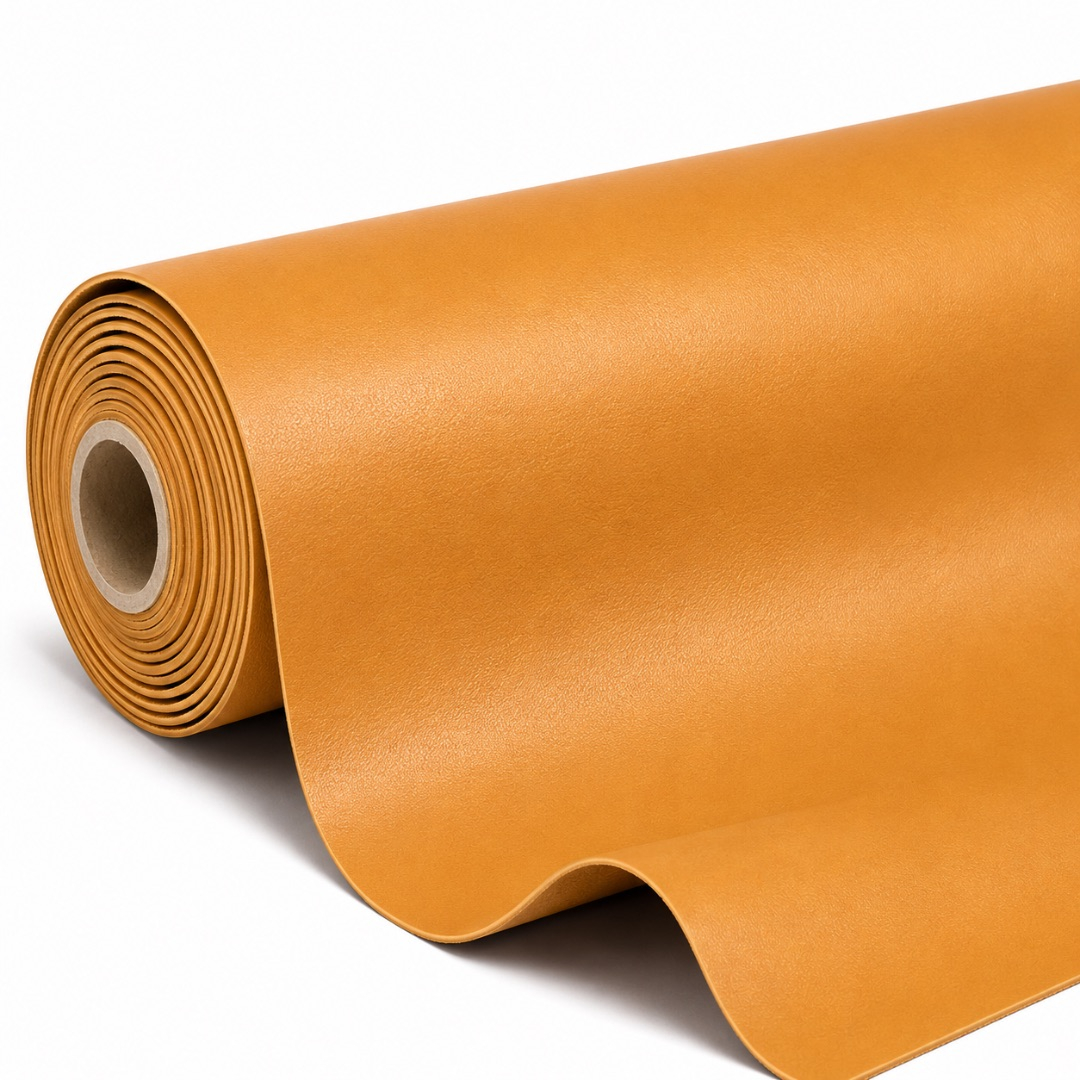 Mustard Yellow Smooth Grain Synthetic Material Sheet