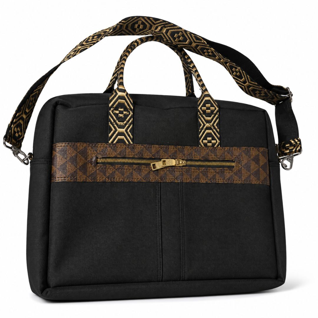 Quality Black Signature Travel Duffel Bag