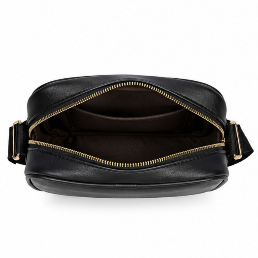 Embossed Reptile Motif Crossbody Bag