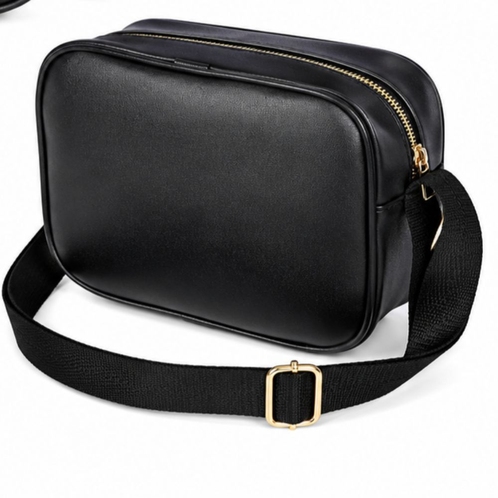 Embossed Reptile Motif Crossbody Bag