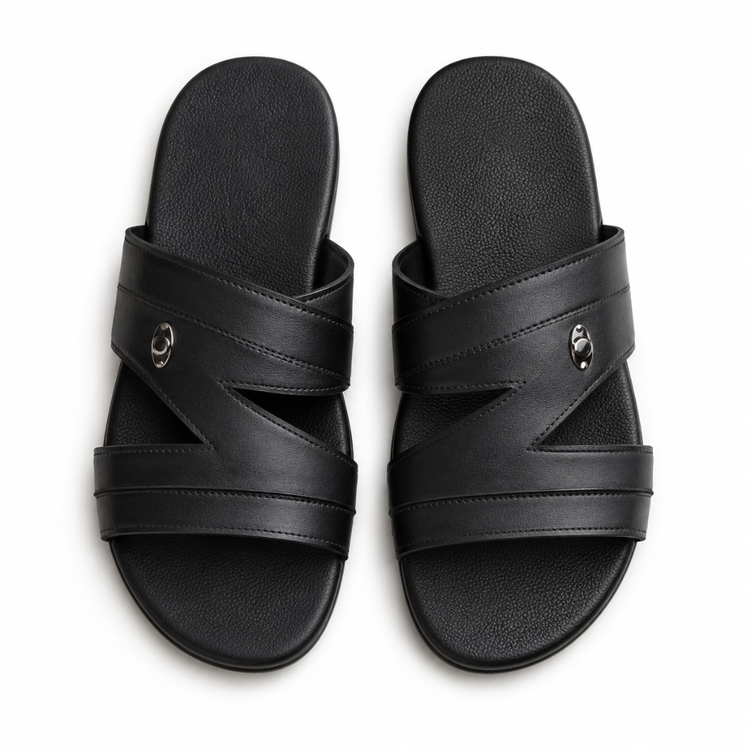 Mens Double Strap SlipOn Sandal