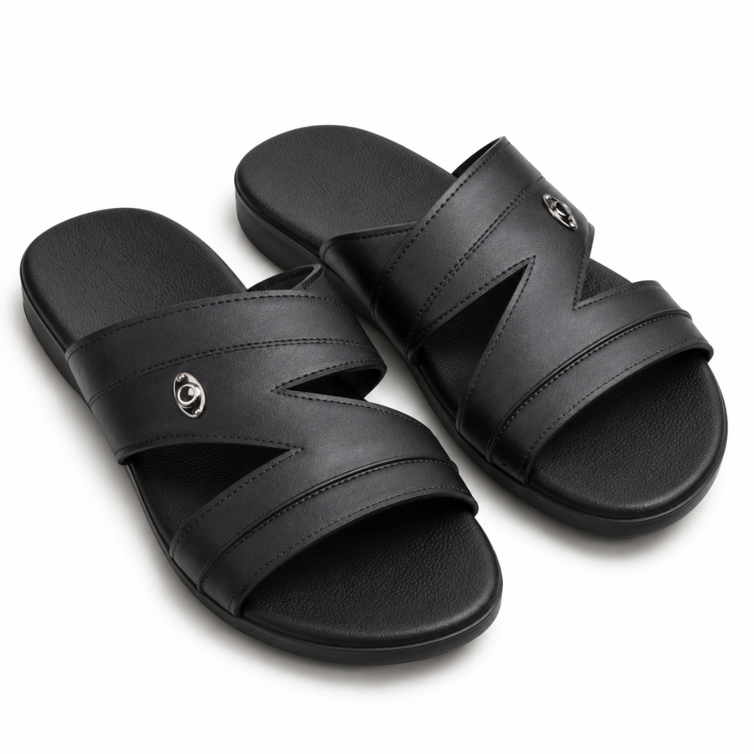Mens Double Strap SlipOn Sandal