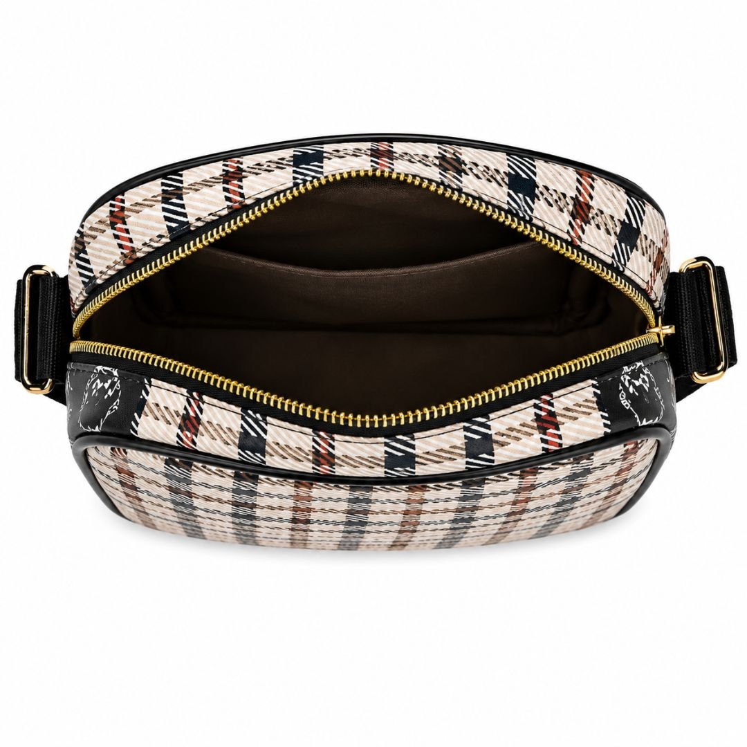 Plaid Patterned Shoulder Bag