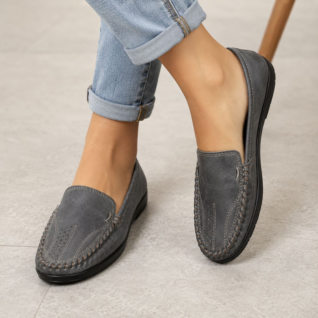 Dark Brown Hand Stitched Leather Loafers