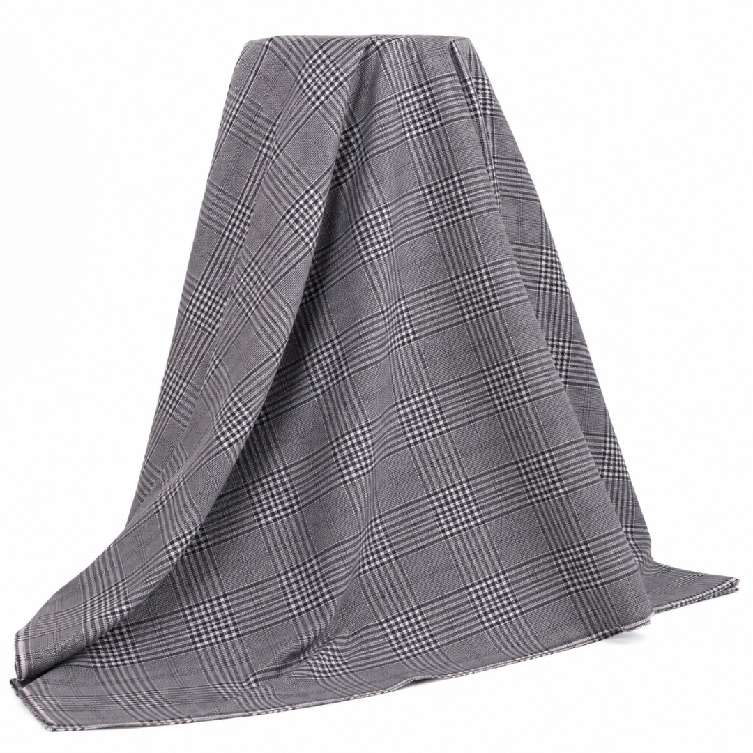 Classic Glen Check Plaid Suit Fabric