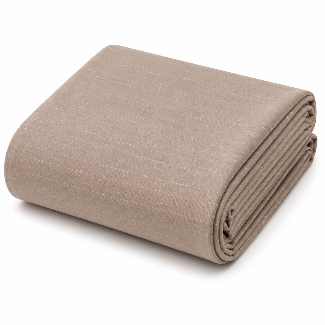 Subtle Pinstripe Sand Beige Fabric
