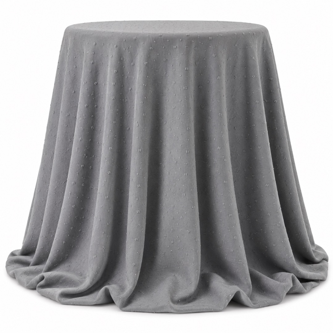 Slate Grey Textured Dobby Fabric