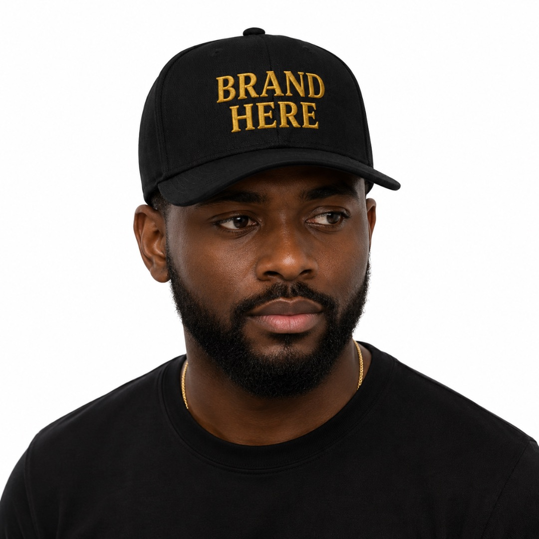 Premium Black Embroidered Baseball Cap