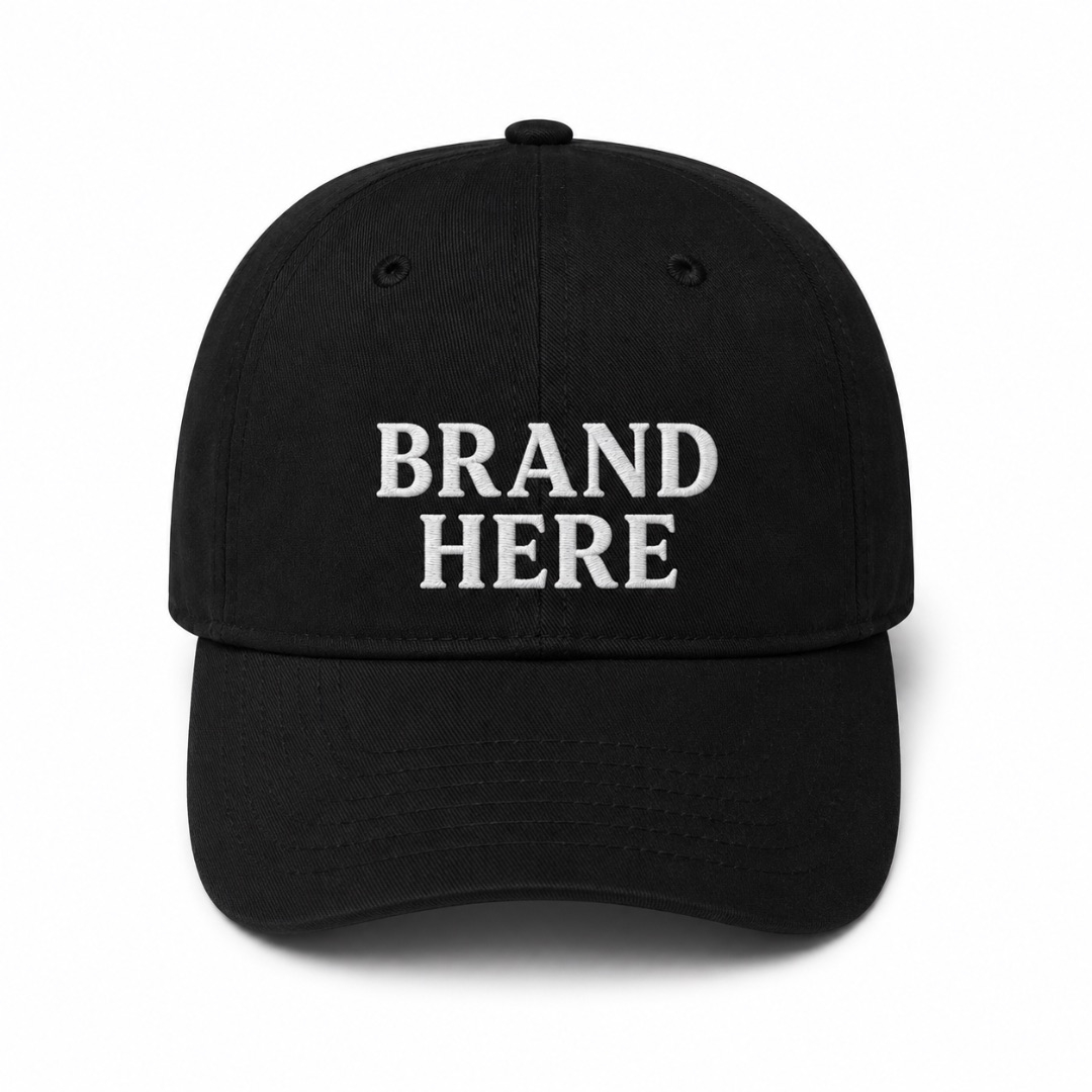 Classic Black Embroidered Baseball Cap