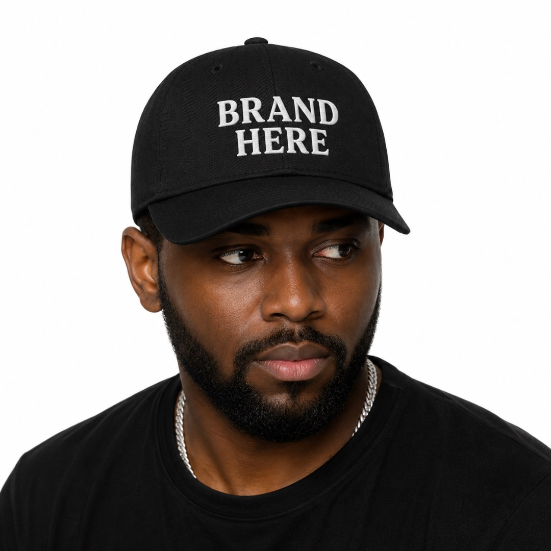 Classic Black Embroidered Baseball Cap