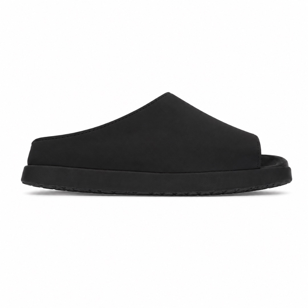 Matte Black Slide Sandals