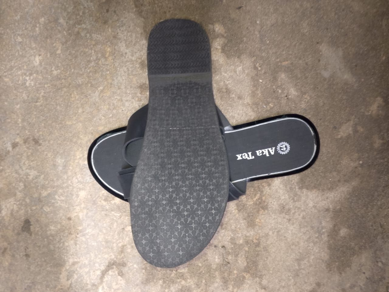 Black Cross Strap Comfort Slide Sandals