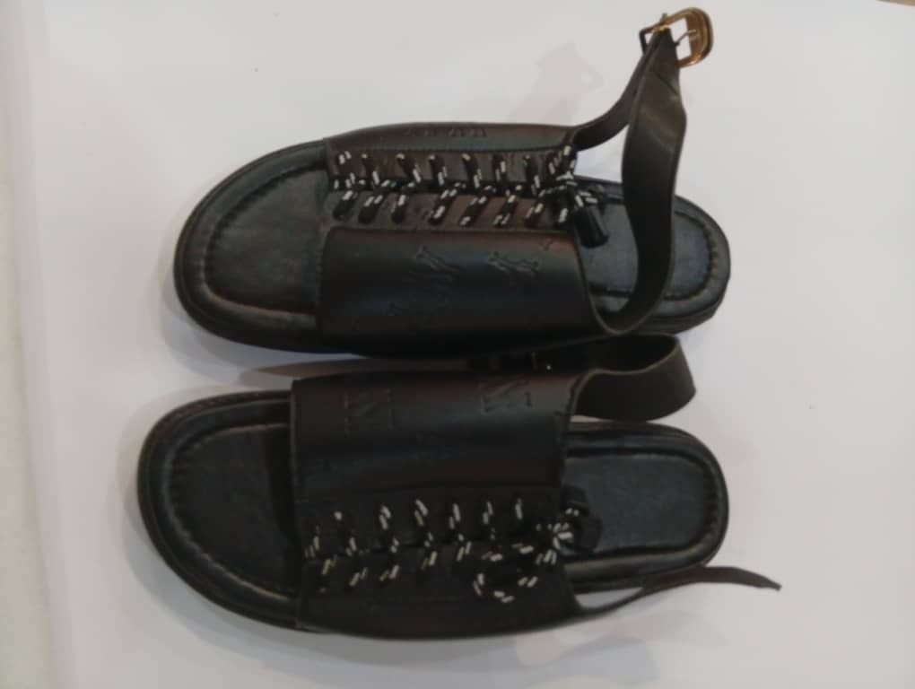 Noir Weave Sling Comfort Sandals