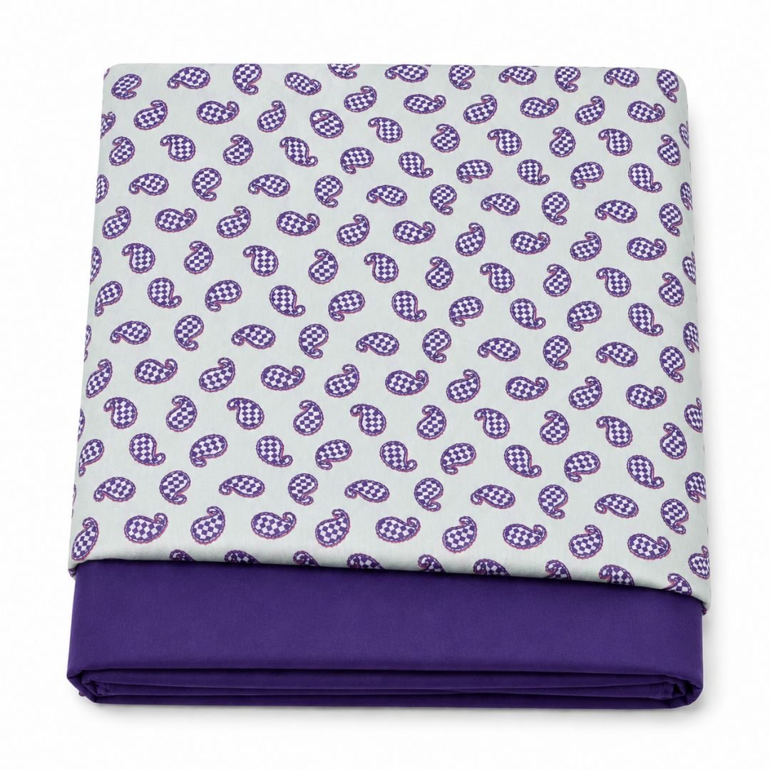 Purple Paisley Print Fabric Set