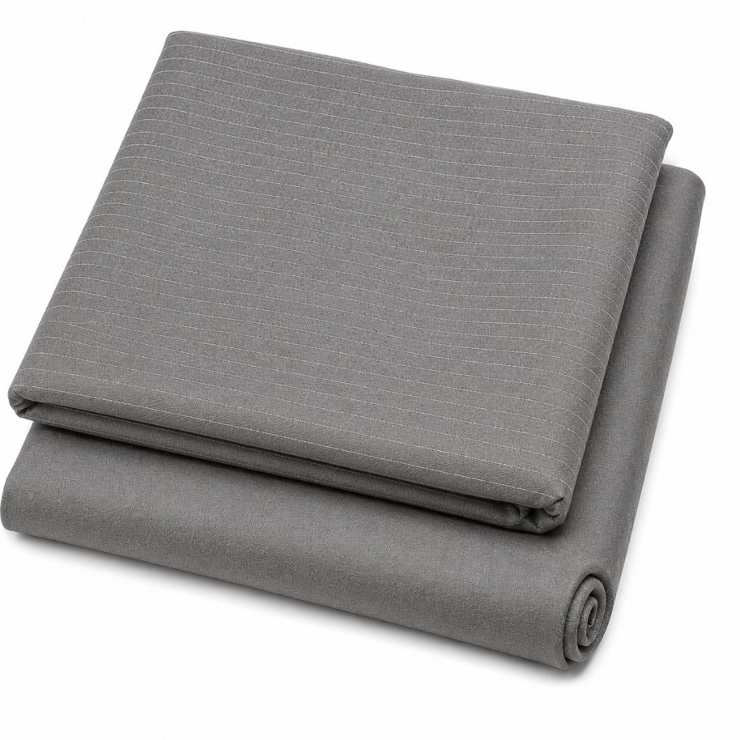 Premium Grey Pinstripe Fabric Set