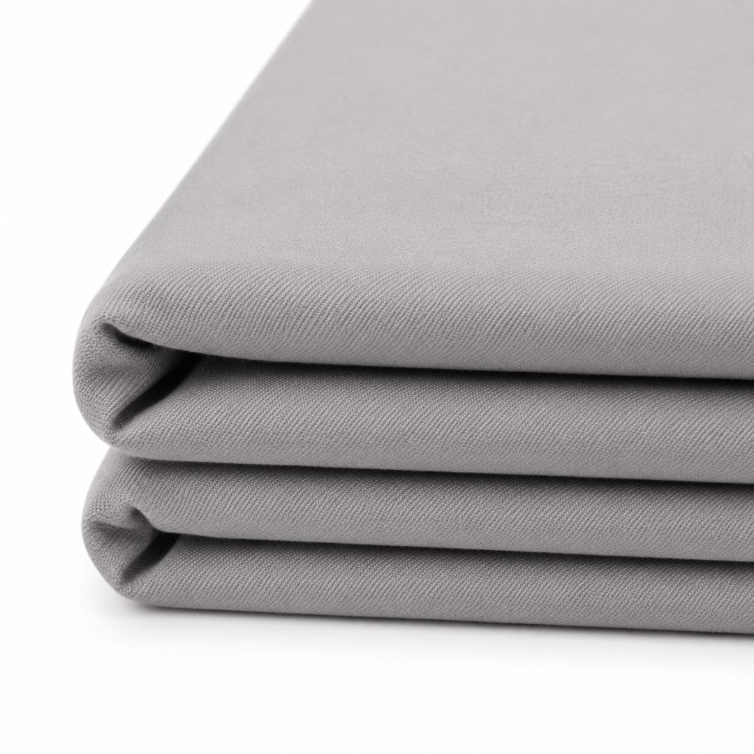 Premium Silver Grey Herringbone Fabric Luxury Tailoring Material