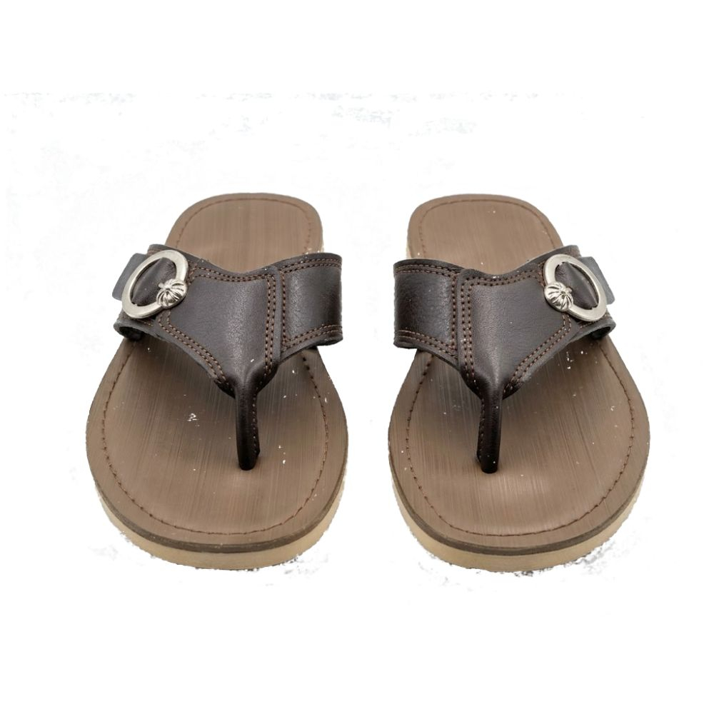 Dark Brown Toe Loop Sandals