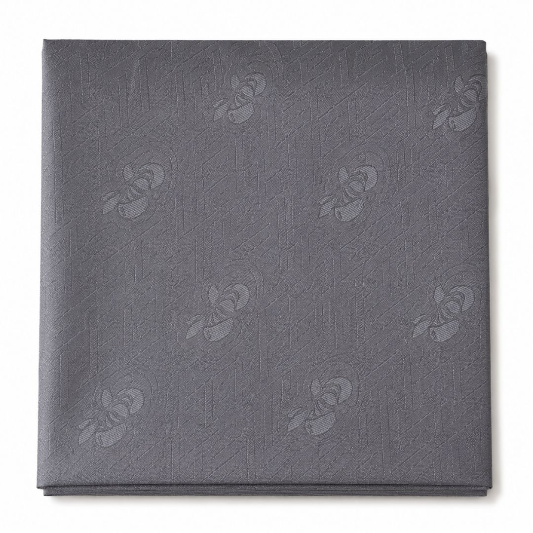 Graphite Crest Jacquard Fabric