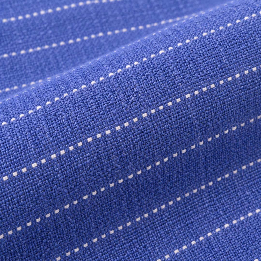 Regent Azure Pinstripe Suiting Fabric