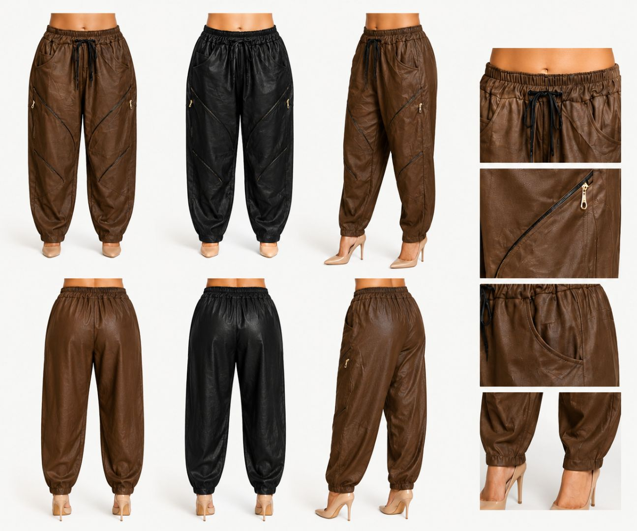 Unisex Faux Leather Pants