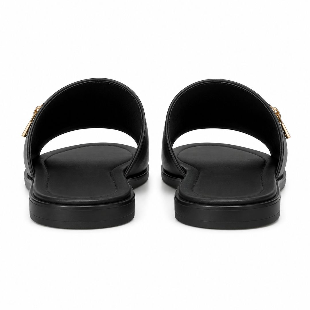 Onyx Zip Luxe Slides