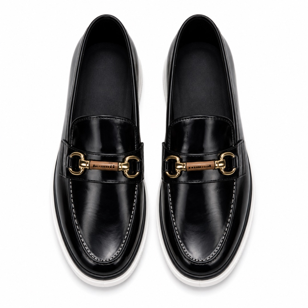 Mens Patent Leather Slip On Penny Loafers