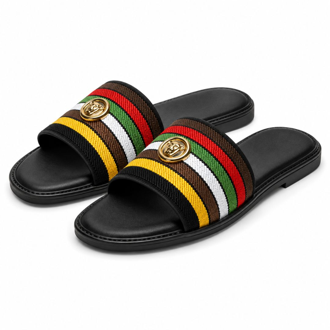 Regent Crest Stripe Slide Sandals
