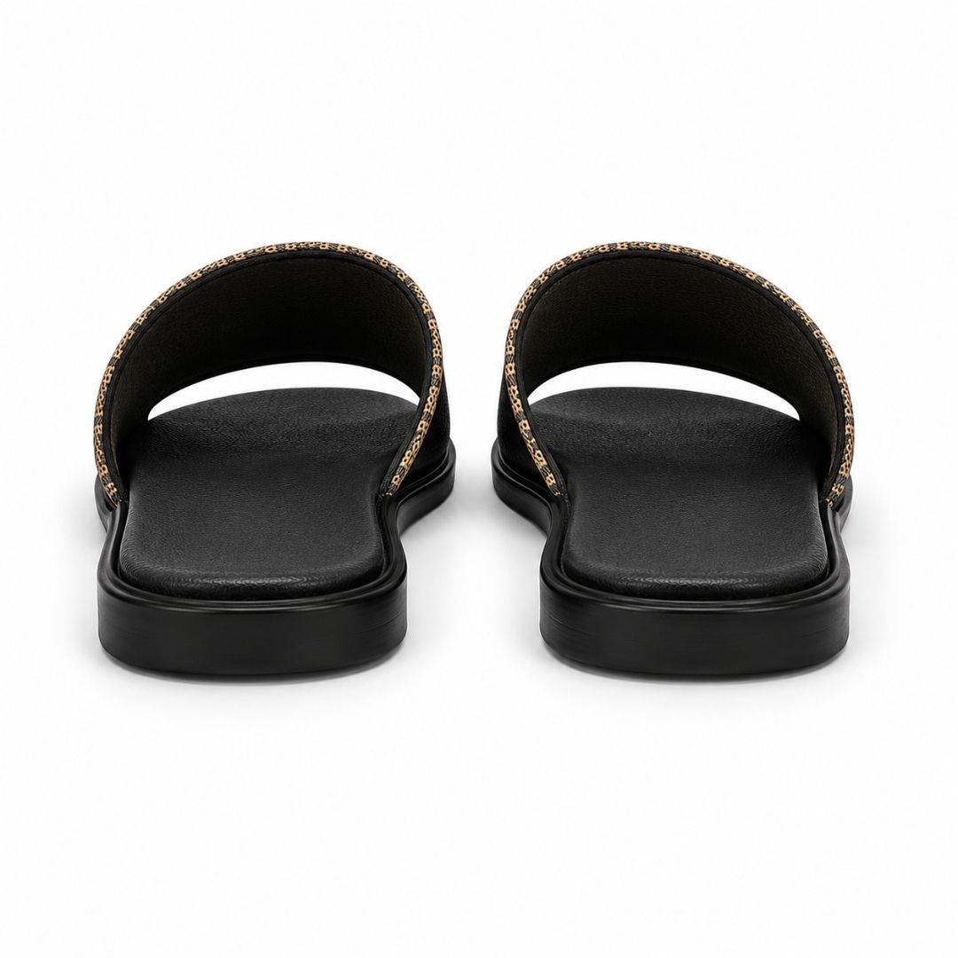 Noir Crest Comfort Slide