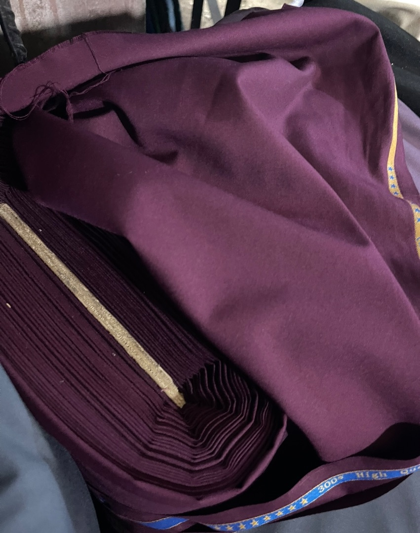 HighQuality Plain Cotton Fabric Maroon