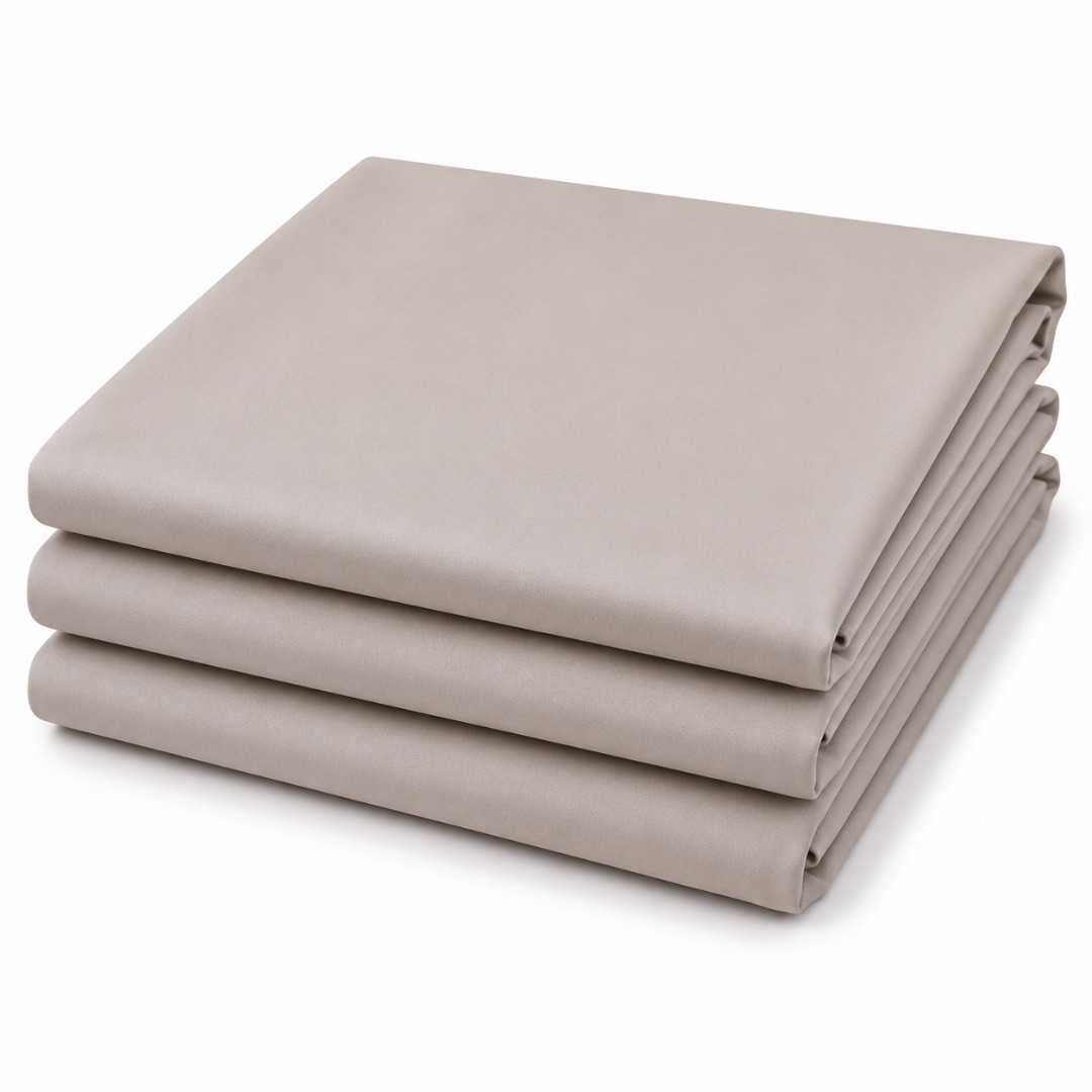 Plain Beige Crepe Fabric