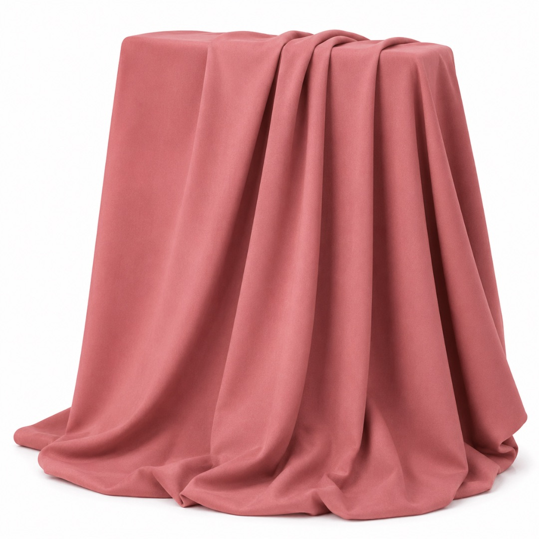 Premium Plain Dusty Rose Crepe Fabric