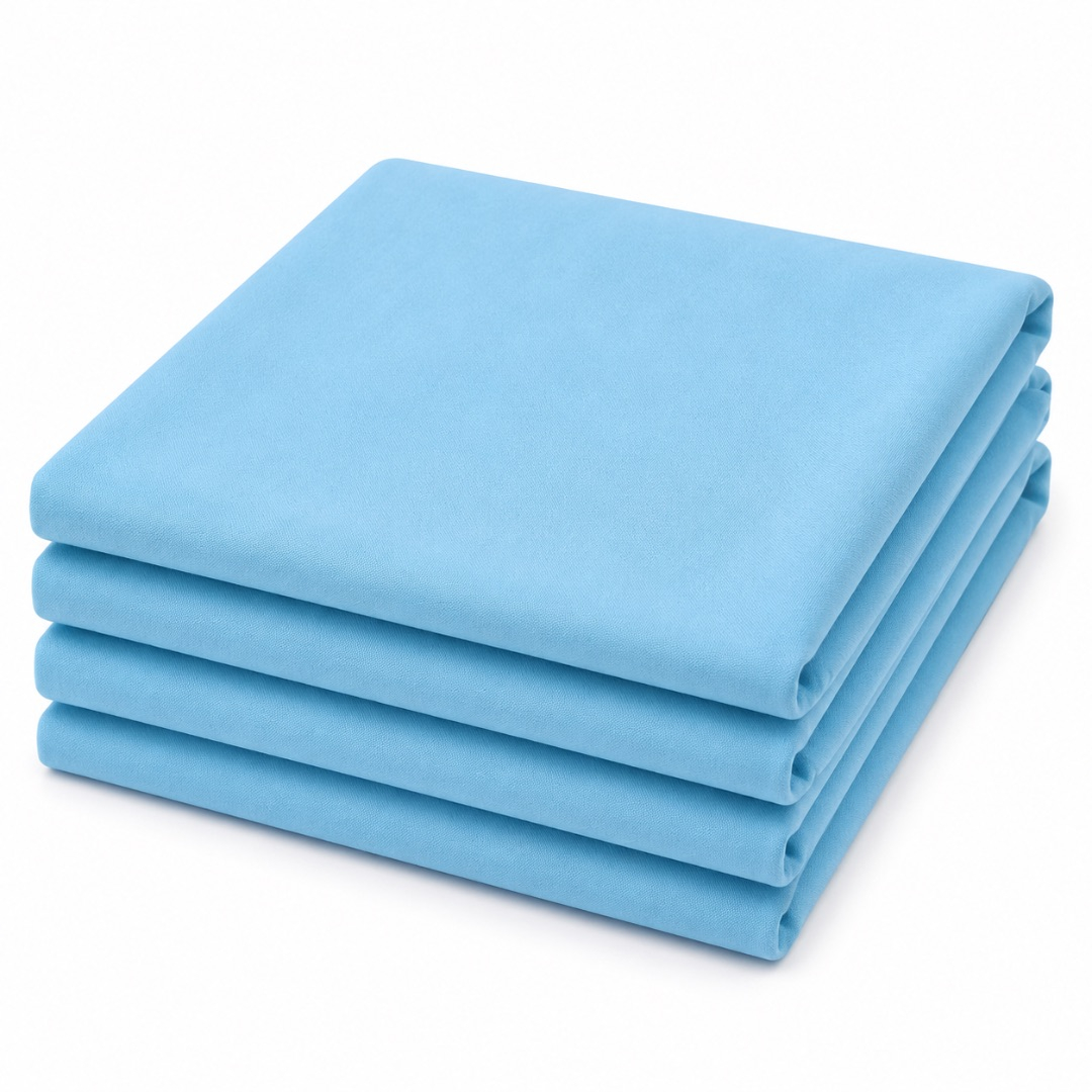 Premium Plain Sky Blue Crepe Fabric