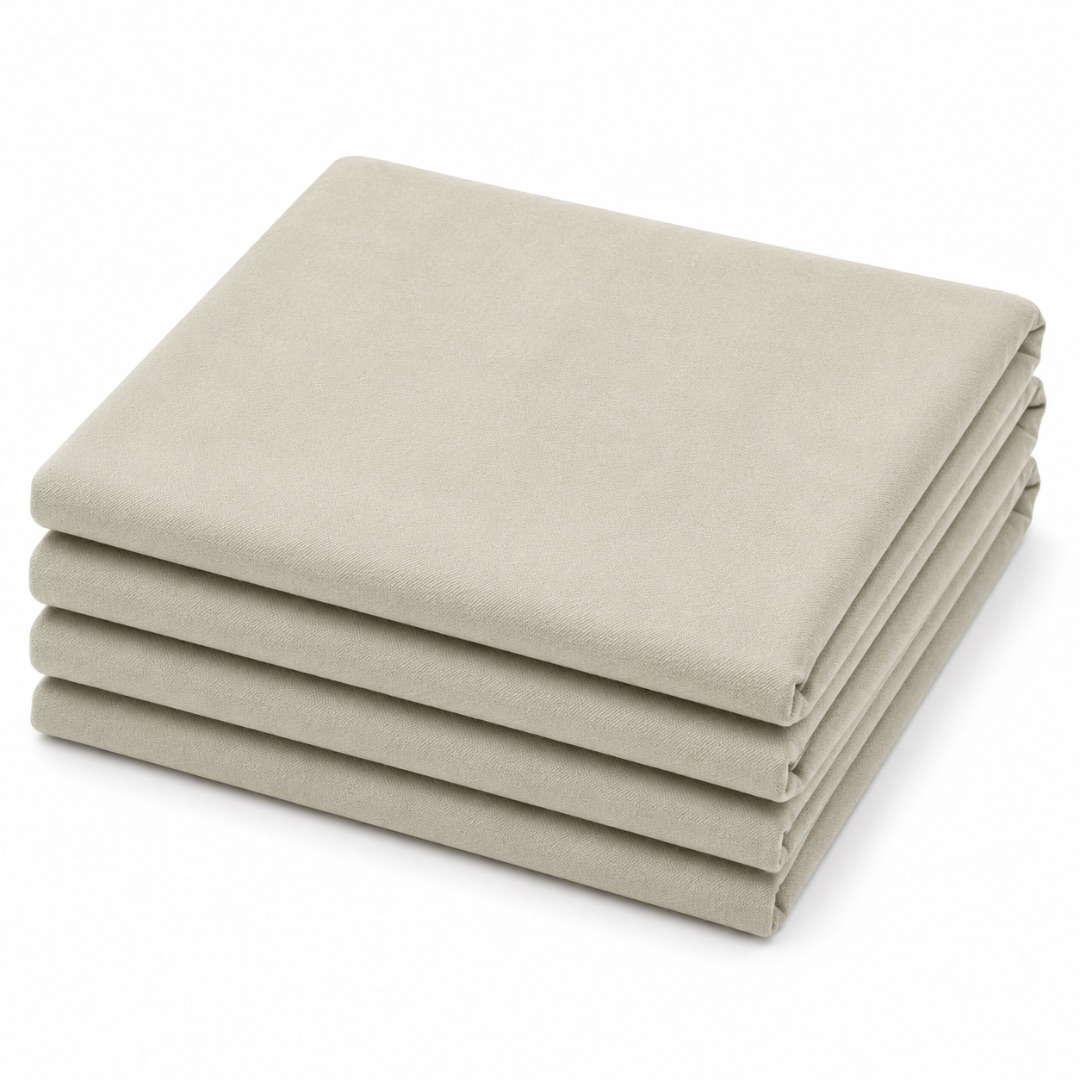 Premium Plain Beige Crepe Fabric