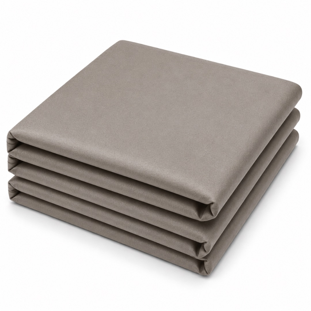 Premium Plain Stone Grey Soft Crepe Fabric Material