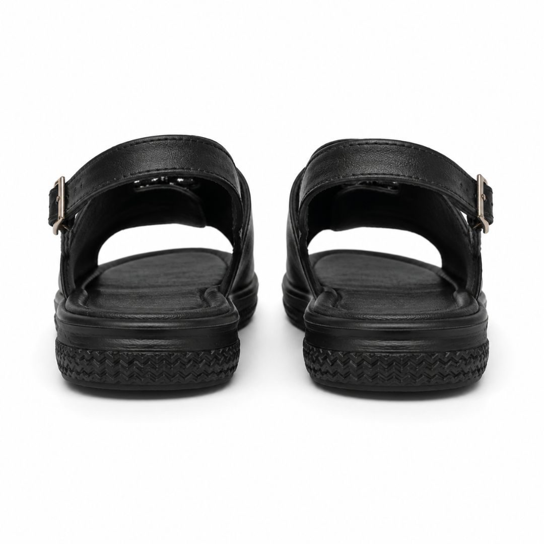 Noir Weave Sling Comfort Sandals