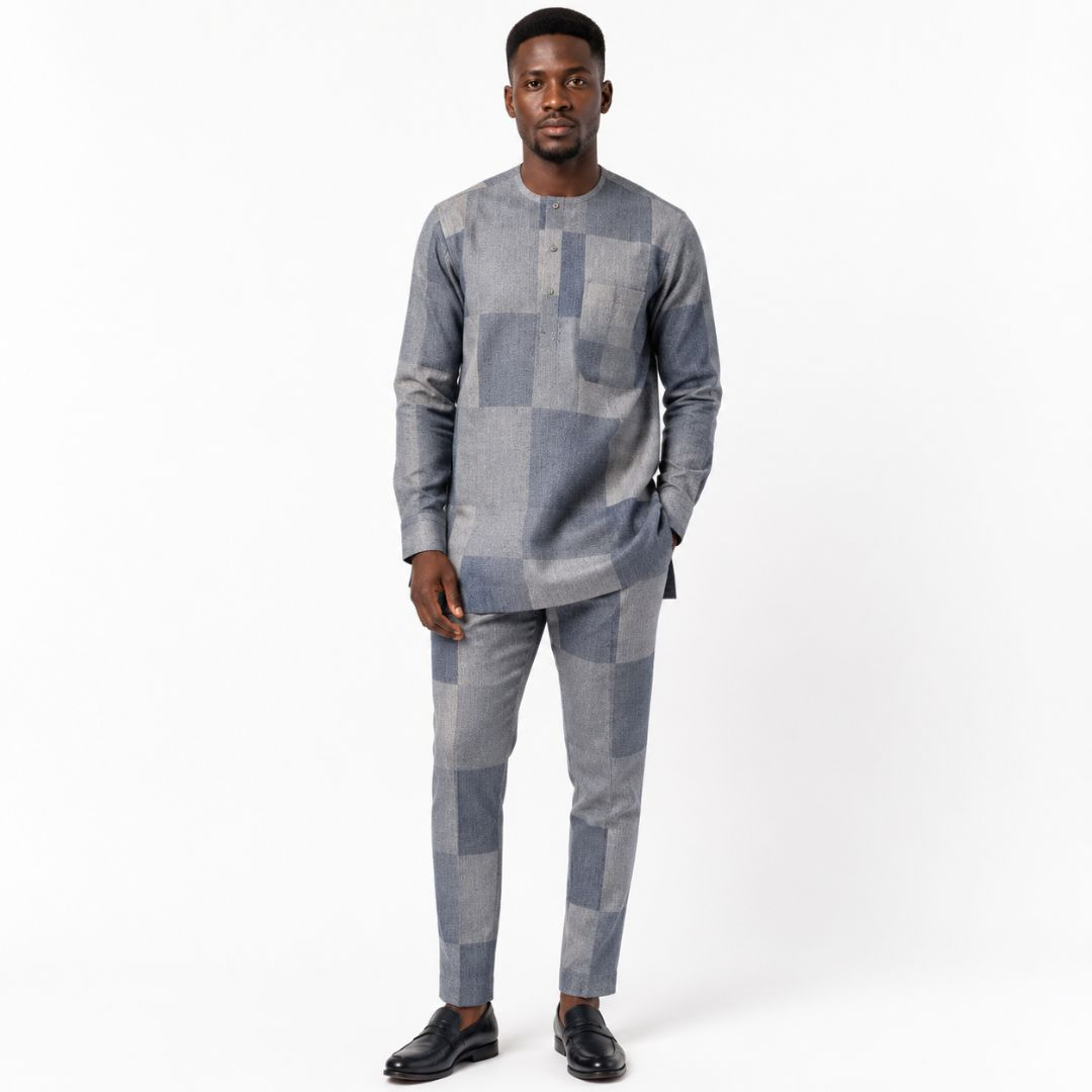 Slate Grid Heritage Twill