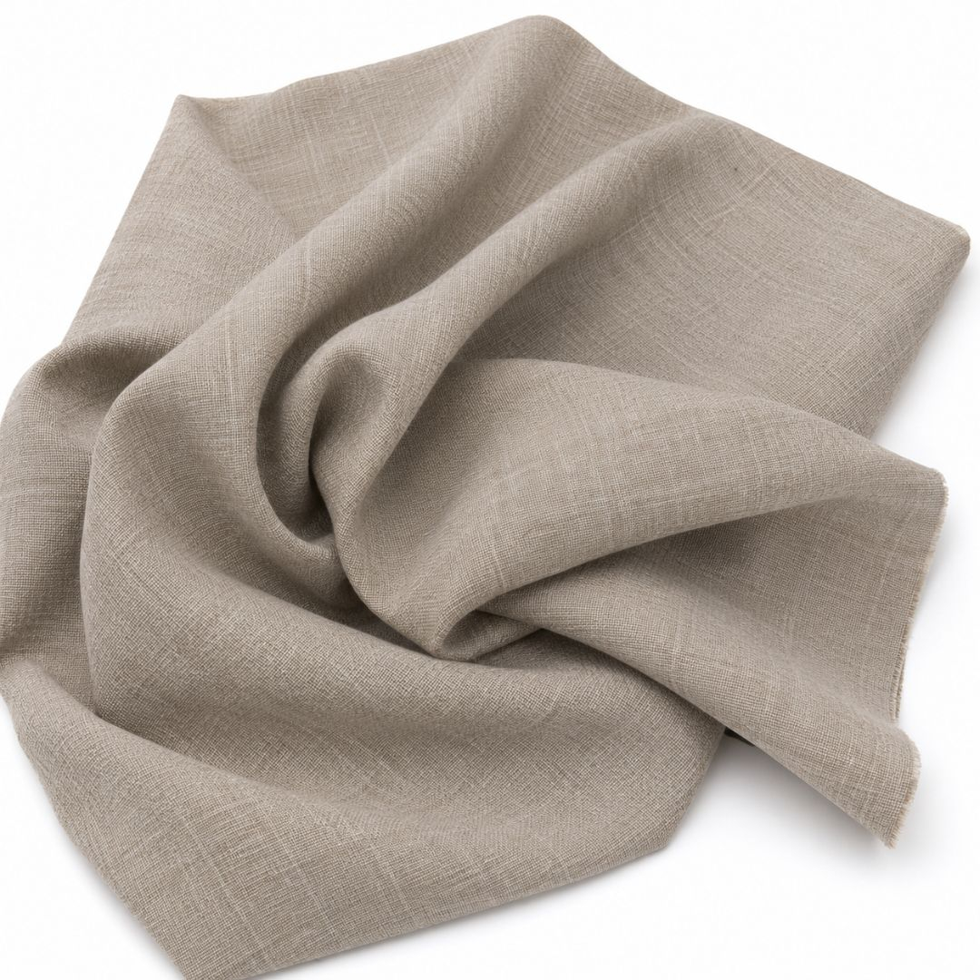 Premium Light Grey Textured Tweed  cotton Fabric